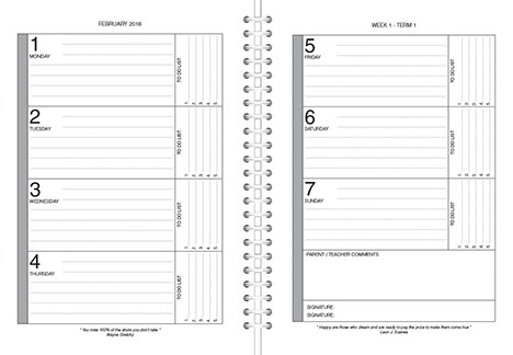 School diary, school diary printing, school diary layout