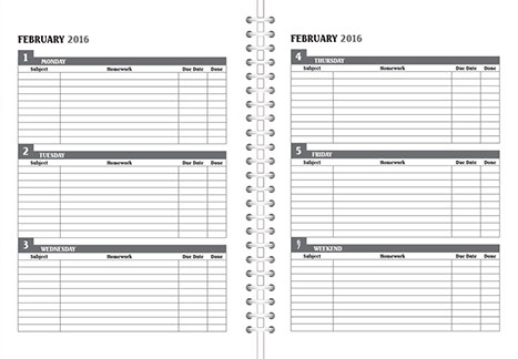 school diary layout, school diary printing, school planner